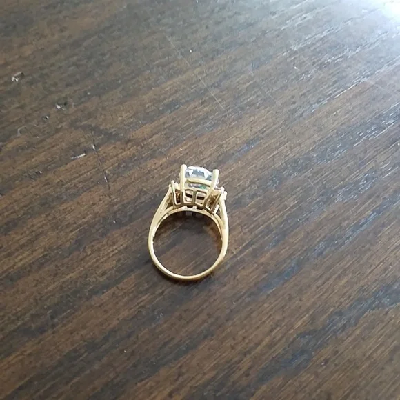 Mercury Mystic Topaz Cut Gemstone Ring In Gold Over Sterling Silver. - Picture 4 of 5